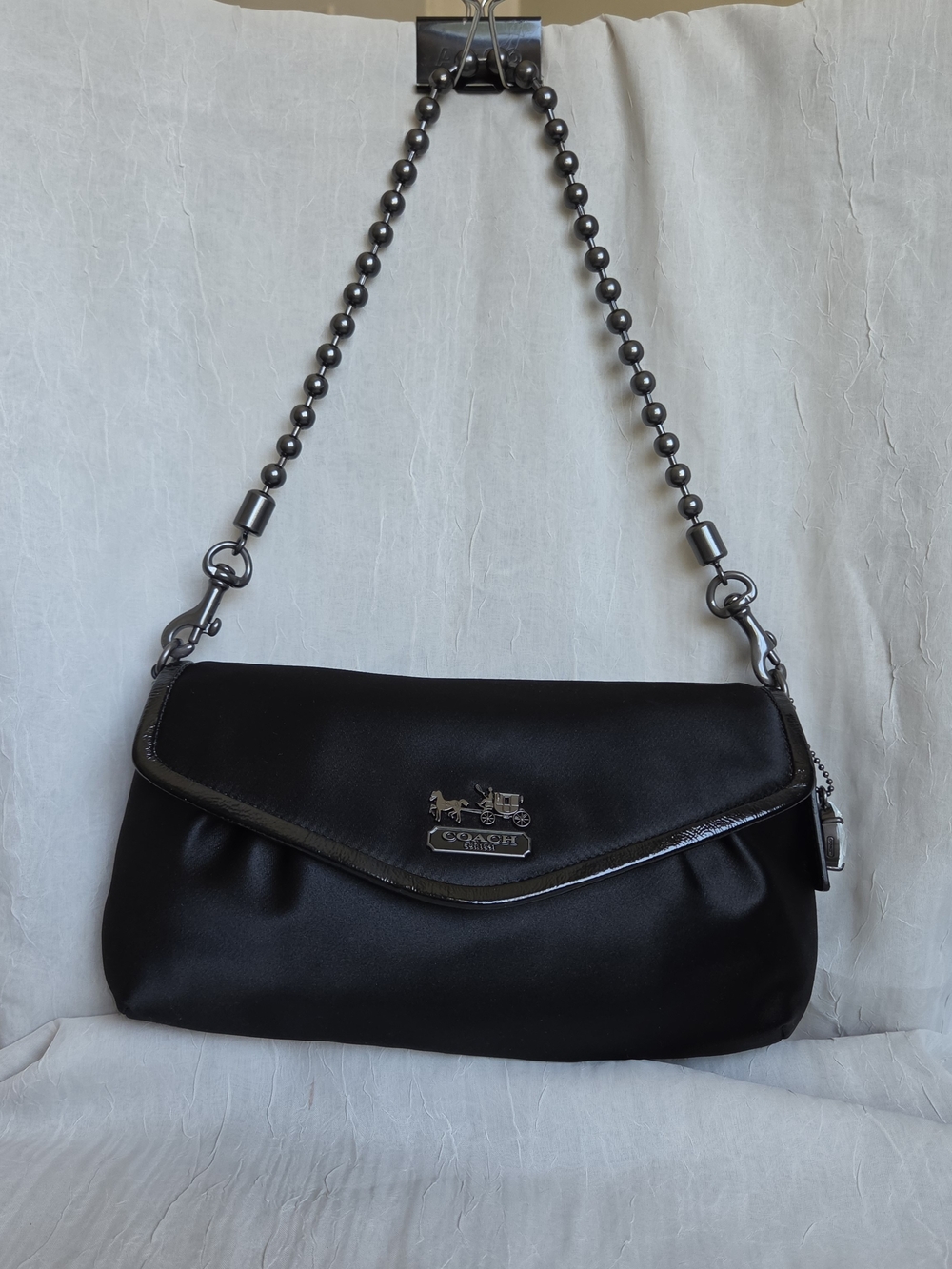 Coach Amanda Satin Flap Shoulder Bag / Clutch